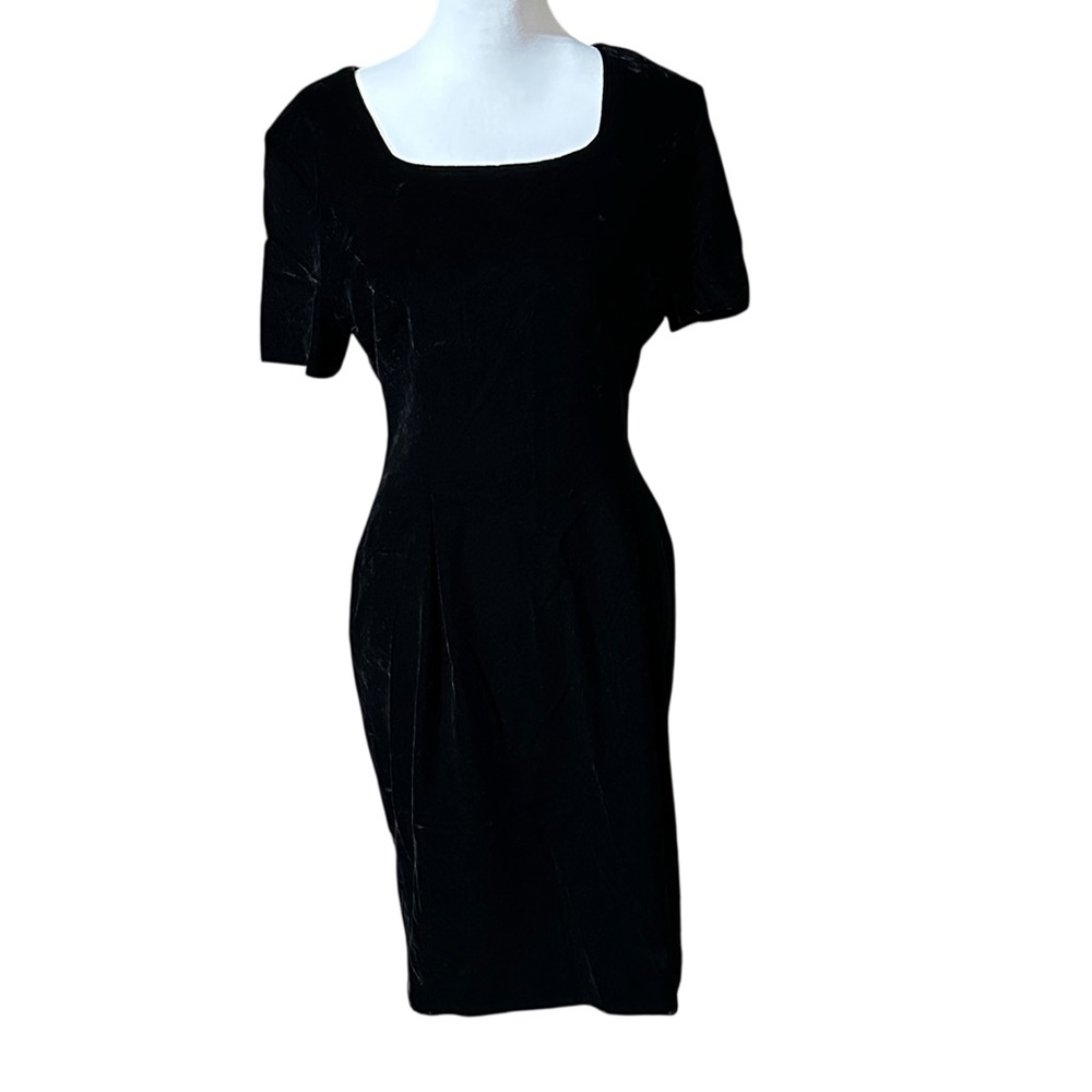 Talbots Dress Size 8 Black Velvet